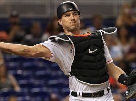 The Miami Marlins traded catcher JT Realmuto to the Phillies in exchange for three players and international bonus slot money. (Image: Getty)