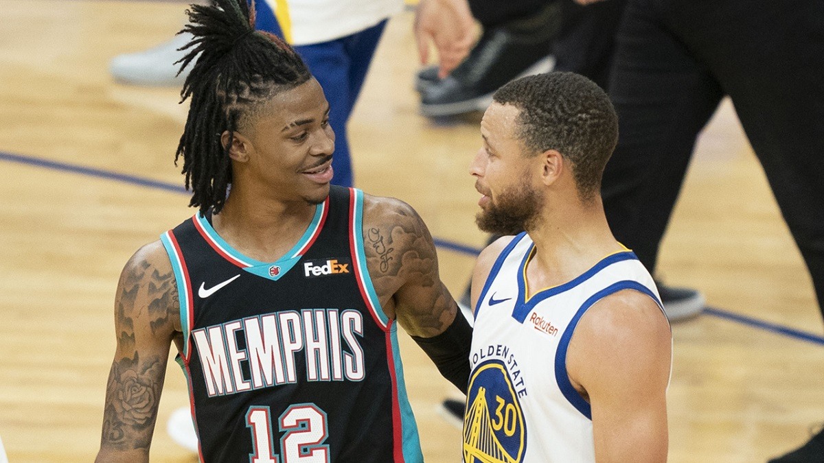 Ja Morant Steph Curry NBA play-in tournament playoffs Golden State Warriors Memphis Grizzlies #8 seed