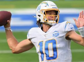 LA Chargers quarterback Justin Herbert is one of the few backup QBs that saw action in Week 2. (Image: Getty)