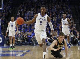 Kentucky freshman guard Ashton Hagans blows by Vanderbilt forward Matt Ryan during a game at Rupp Arena in Lexington, Kentucky. (Image: Mark Zerof/USA Today Sports)