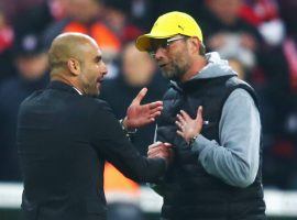 Pep Guardiola (left) and Jurgen Klopp (right) offered up very different opinions on Man Cityâ€™s successful appeal of its European ban. (Image: Alex Grimm/Diario AS)