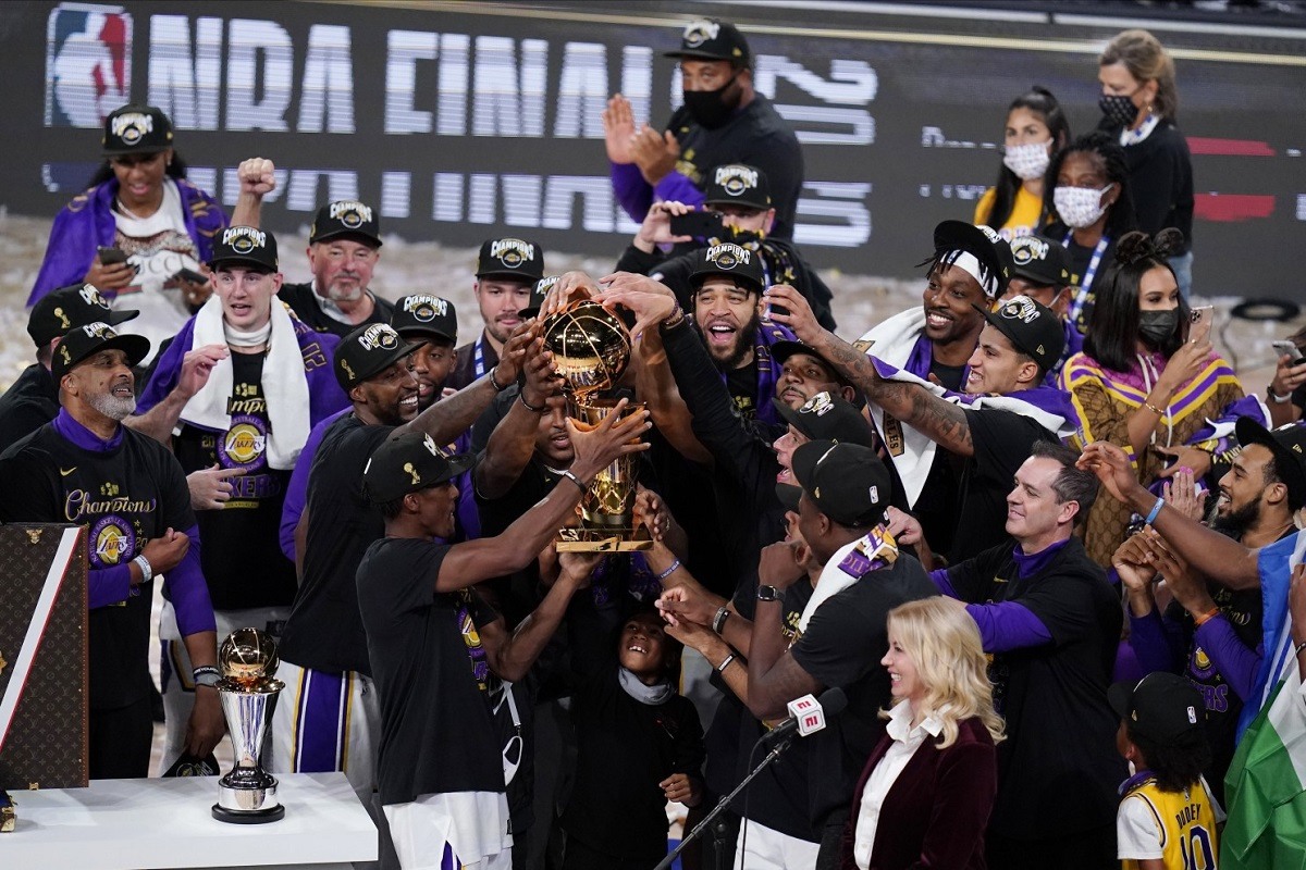 Miami Heat LA Lakers win NBA championship LeBron James MVP