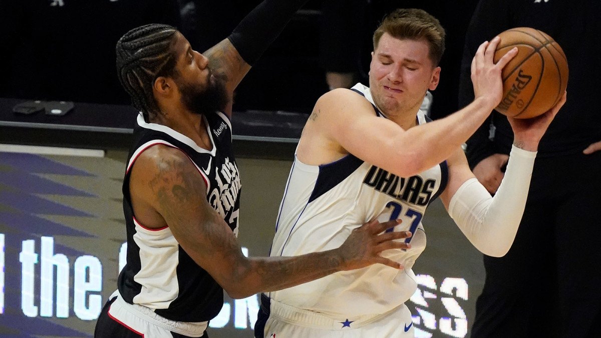 NBA High Guys Playoffs Luka Doncic Tobias Harris triple-double