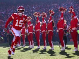 Kansas City Chiefs QB Patrick Mahomes during introductions before the AFC Championship against the Tennessee Titans at Arrowhead Stadium. (Image: Tom Pennington/Getty)