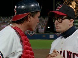 Jake Taylor (Tom Berenger) and Ricky Vaughn (Charlie Sheen) play for the Cleveland Indians in the 1989 film "Major League". (Image: Morgan Creek Productions)