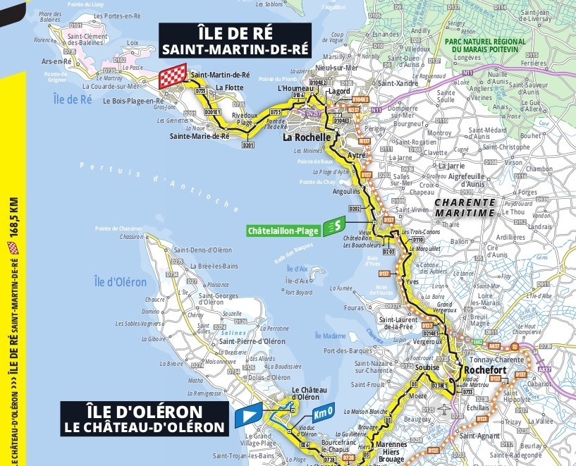 Map Stage 10 Le Tour de France 2020