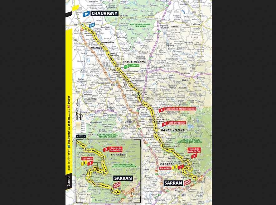 Le Tour de France Stage 12 Map