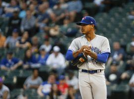 Marcus Stroman on the mound for the Toronto Blue Jays against the Royals in Kansas City. (Image: Nuccio DiNuzzo/Getty)