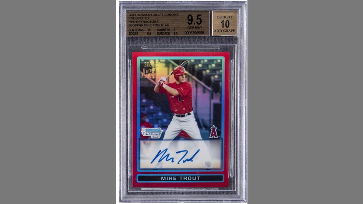 Mike Trout rookie card sets record at auction