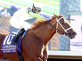 After winning her second Breeders' Cup Distaff in three years last November, Monomoy Girl returns for her 6-year-old season Feb. 15 at the Bayakoa Stakes at Oaklawn Park. (Image: Coady Photography)