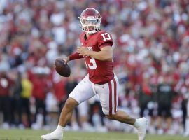 Caleb Williams will lead Oklahoma into Baylor for a Big 12 showdown on Sunday. (Image: Alonzo Adams/AP)