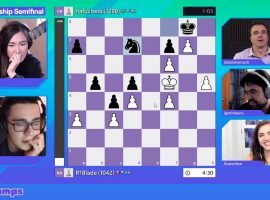 Hafu defeated TFBlade in their Pogchamps 2 semifinal after surviving a wild endgame in Game 2 of the match. (Image: Chess.com)