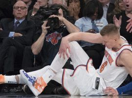 The injury to Kristaps Porzingis not only impacts the Knicks this season, but could affect their team for years to come. (Image: AP/Mary Altaffer)