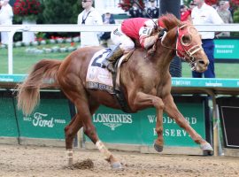 Kentucky Derby champion Rich Strike had his first workout since winning the May 7 Run for the Roses the same day as the Preakness Stakes his connections passed. He will have one more Churchill Downs workout before going to New York for the Belmont Stakes. (Image: Churchill Downs/Coady Photography)