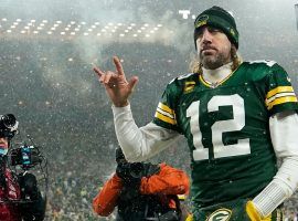 Aaron Rodgers walks off the field after the Green Bay Packers lost to the San Francisco 49ers in the NFC Divisional Round. (Image: Getty)