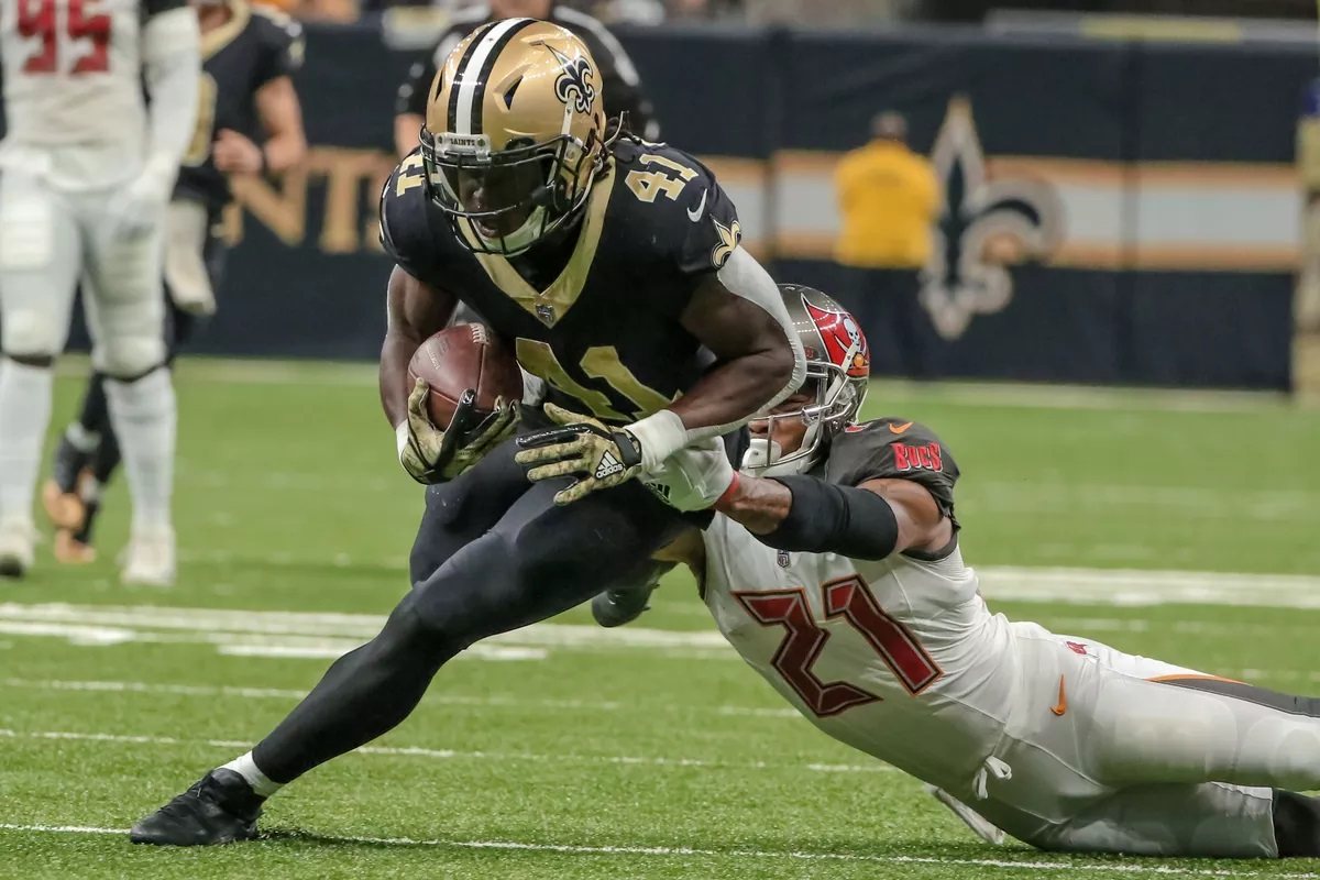 Alvin Kamara New Orleans Saints Tampa Bay Bucs Sunday Night Football SNF