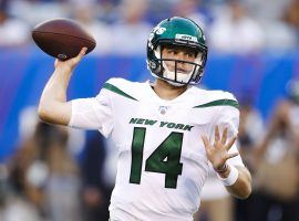 QB Sam Darnold during a preseason game against the NY Giants at MetLife Stadium. (Image: AP)