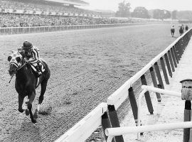 The most iconic photo in horse racing history: Secretariat's 31-length victory in the 1973 Belmont. Could we see a virtual repeat of this in the Kentucky Derby Triple Crown Challenge? (Image: Bob Coglianese)