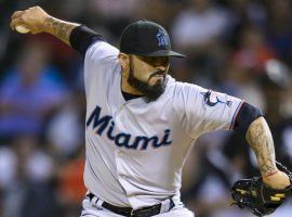 Sergio Romo, closer for the Miami Marlins, pitching against the Chicago White Sox. (Image: Patrick Gorski/USA TODAY Sports)