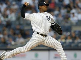 NY Yankees ace Luis Severino plays in his first game of the 2019 season and missing the year with a couple of injuries. (Image: Elsa/Getty)