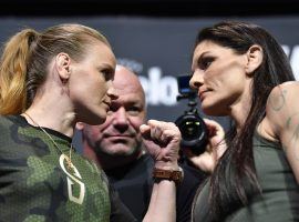 Valentina Shevchenko (left) comes in as a heavy favorite for her flyweight title defense against Lauren Murphy (right) as UFC 266. (Image: MMA Fighting)