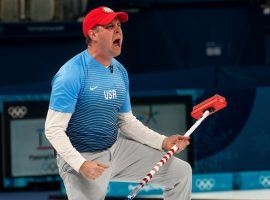 American skip John Shuster led the United States to their first gold medal in curling at the Winter Olympics. (Image: Doug Mills/The New York Times)