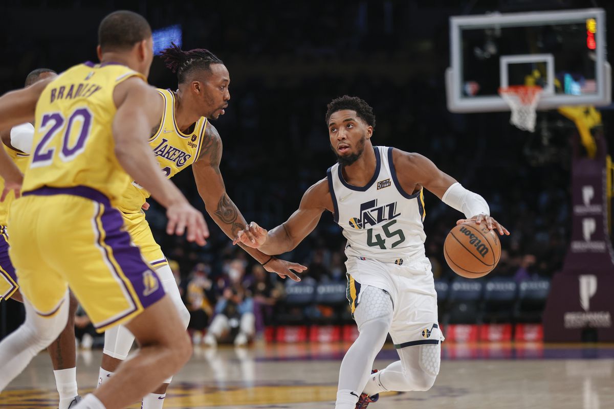 Donovan Spida Mitchell head injury concussion Utah Jazz LA Lakers