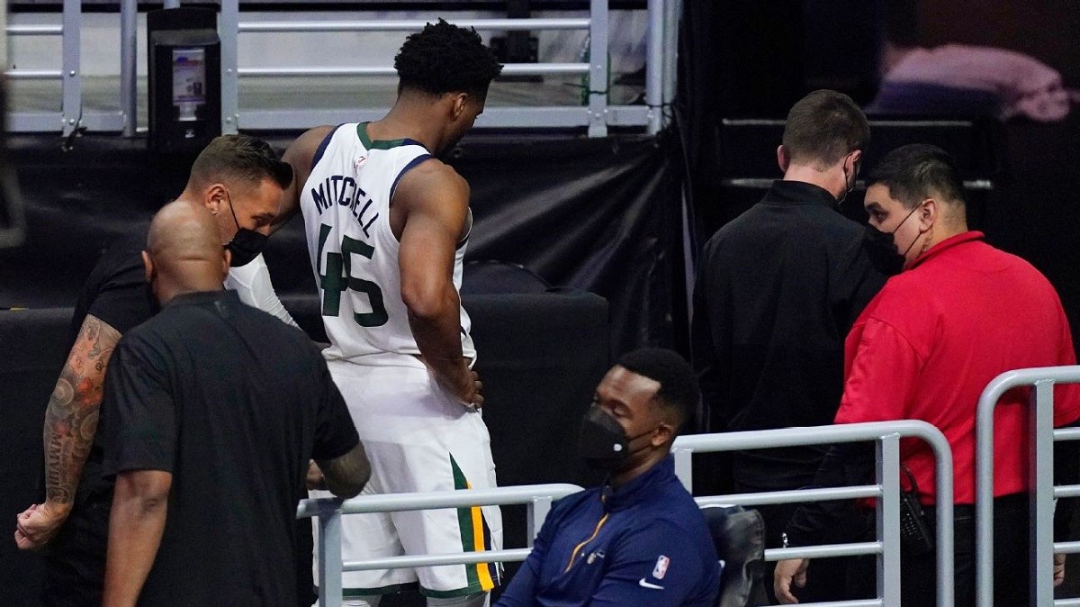 Utah Jazz Donovan Spida Mitchell Ankle Injury Utah Jazz LA Clippers NBA Playoffs