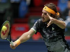 Stefanos Tsitsipas earned his place in the ATP Finals London by reaching the semifinals at the Shanghai Masters last week. (Image: Andy Wong/AP)