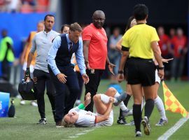 England could be without Steph Houghton in the Womenâ€™s World Cup quarterfinal vs. Norway after she suffered an ankle injury vs. Cameroon. (Image: Marc Atkins/Getty)