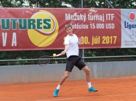 David Juras plays at an ITF Futures Tour event in Trnava, Slovakia. The Independent Review Panel said small events like these are most prone to match fixing. (Image: Empire Tennis Academy)