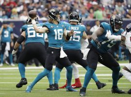 Rookie quarterback Trevor Lawrence from the Jacksonville Jaguars in the pocket against the Houston Texans. (Image: Bob Levy/Getty)