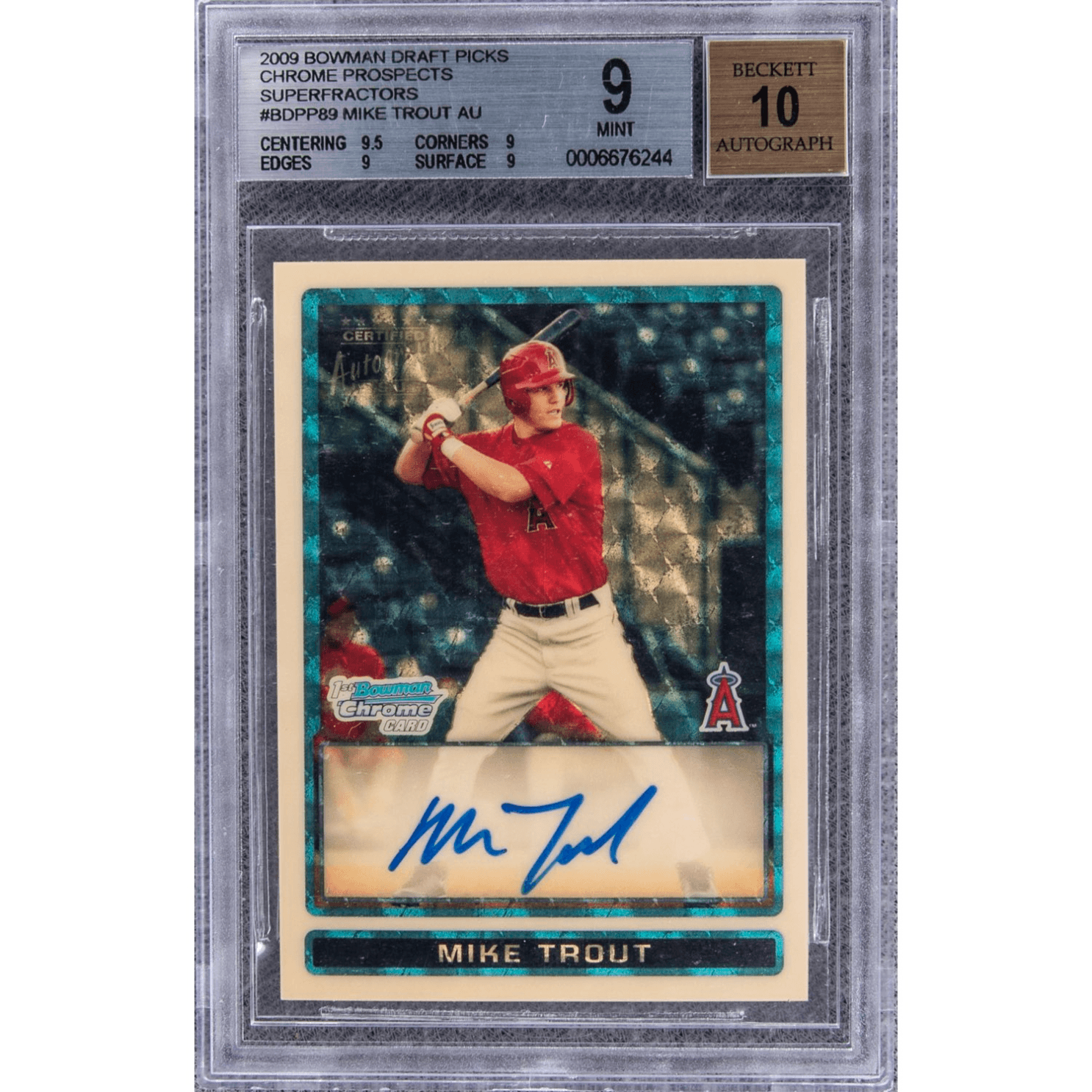 Mike Trout Rookie Card sets all time record.