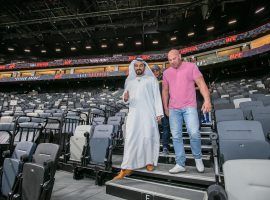 Etihad Arena on Fight Island will host up to 2,000 fans for each UFC card in January. (Image: @etihadarena_ae/Twitter)