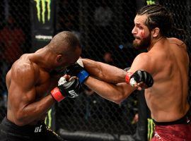 Kamaru Usman (left) defeated Jorge Masvidal (right) in the main event at UFC 251 to hold on to his welterweight championship. (Image: USA Today Sports)