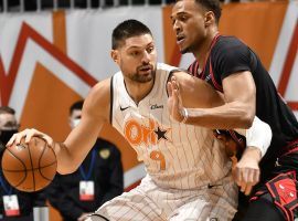 Orlando Magic center Nikola Vucevic schooled the Chicago Bulls during a career-high 43-point night. (Image: Fernando Medina/Getty)