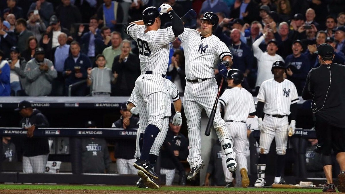 New York Yankees celebrate