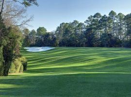 The fifth hole at Augusta National has been lengthened 40 yards to 495, making it one of the hardest par 4s on the iconic golf course. (Image: Augusta National)