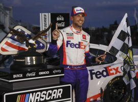 Denny Hamlin won last week at Pocono, and is a favorite to win Sundayâ€™s Brickyard 400 at Indianapolis Motor Speedway. (Image: AP)