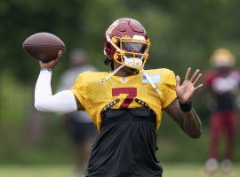 Dwayne Haskins has been named the starting quarterback for Washington, but in an unusual NFL prop bet gamblers can bet on whether he gets benched this season. (Image: AP)