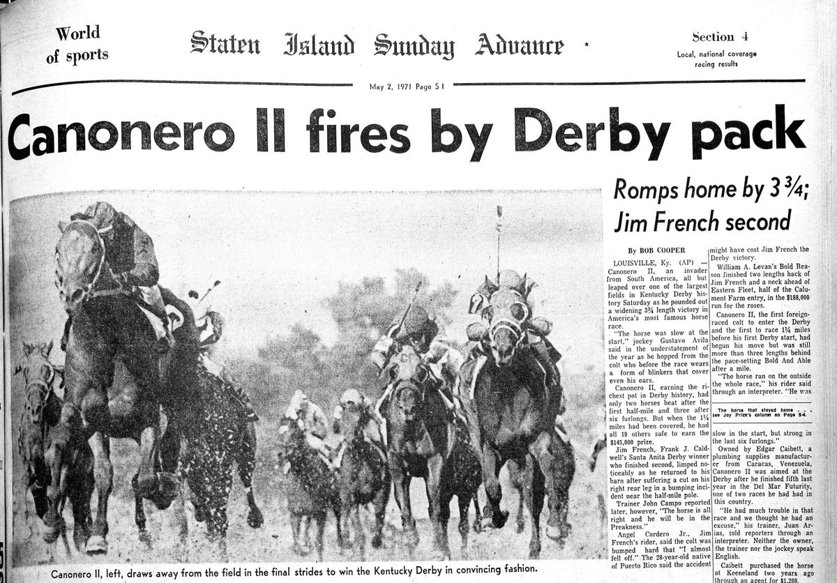 Canonero II, one of the greatest foreign horses in Kentucky Derby history