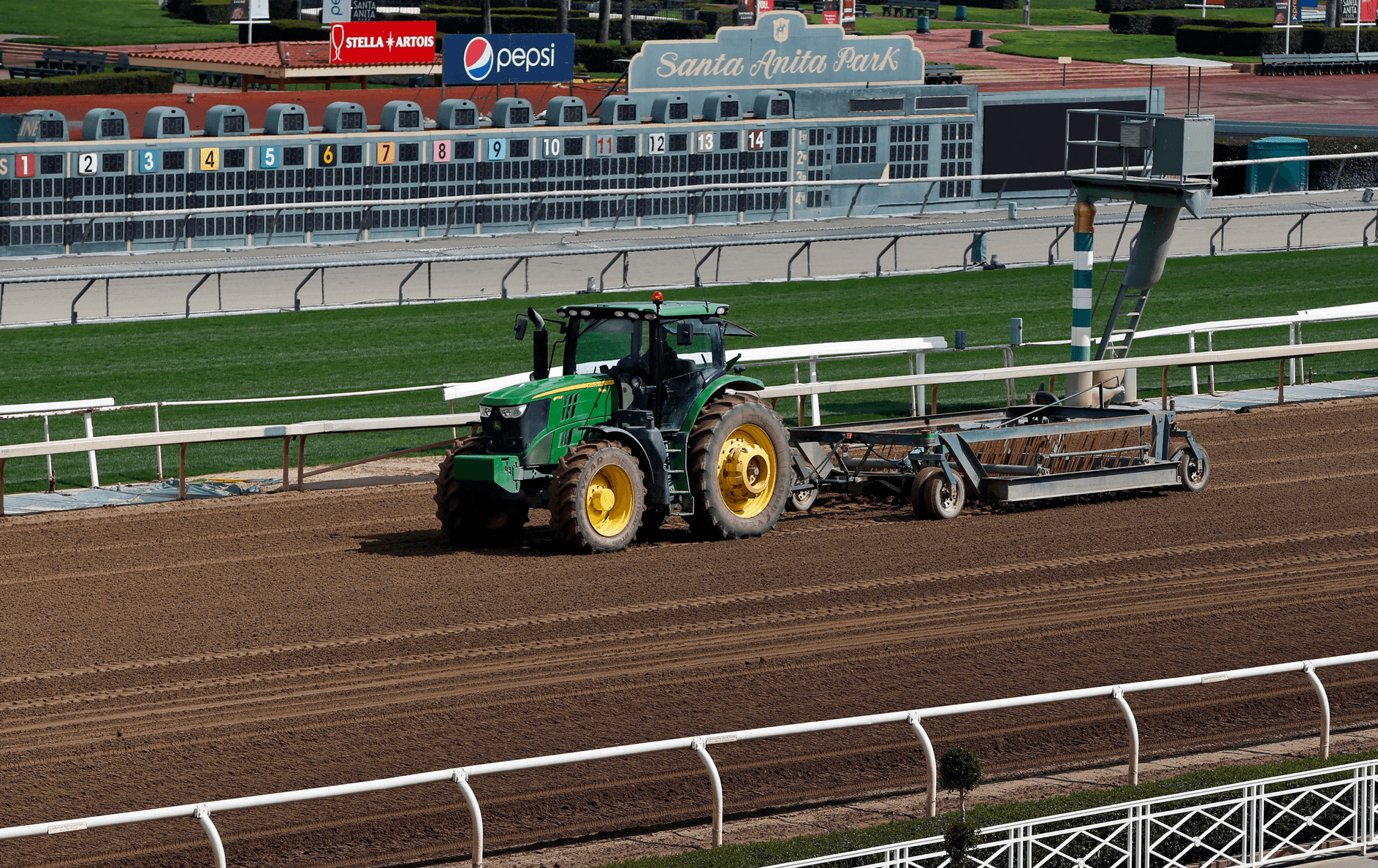 Tractor at Santa Anita