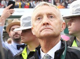 Trainer Jason Servis, seen here after his Maximum Security was disqualified from the 2019 Kentucky Derby, has far more pressing problems these days. He's a centerpiece of a federal investigation into horse doping. (Image: Getty Images)