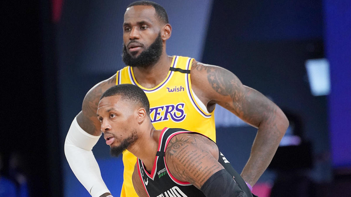 NBA playoffs Damian Lillard LeBron James LA Lakers Portland Trail Blazers