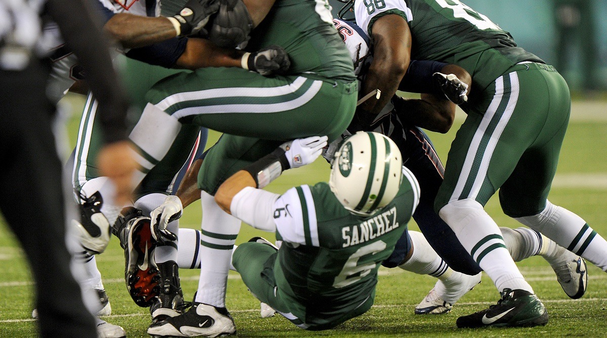 Mark Sanchez Butt Fumble