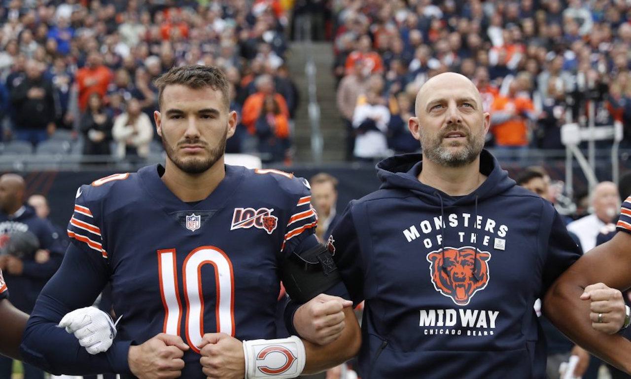 Matt Nagy and Mitchell Trubisky