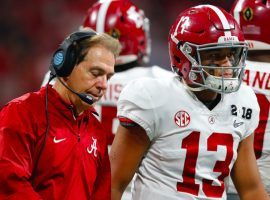 Alabama coach Nick Saban defended himself over criticism that he kept quarterback Tua Tagovailoa in the Mississippi State game despite a 35-7 lead. (Image: Getty)