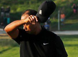 Tiger Woods shot two over par rounds at the PGA Championship, and missed the cut by a stroke. (Image: USA Today Sports)